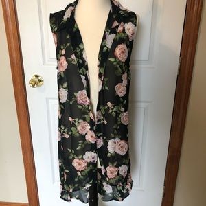 Flower sheer cardigan